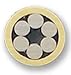 Texas Knifemakers Supply: 1/8" Diameter Mosaic Pin (Brass-Silver-Black)