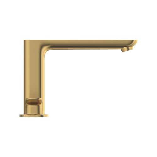 Image of GROHE Cubeo 3-Hole 2-Handle Deck Mount Roman Tub Faucet, Brushed Gold