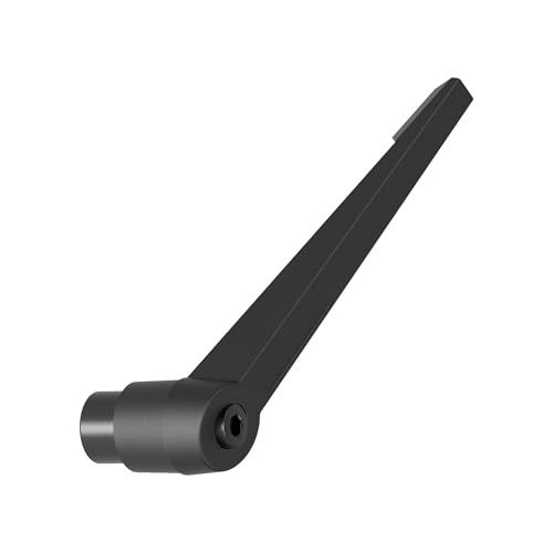 Image of Adjustable Clamping Lever Handles, M8 Female Thread Knobs Rotating Screw Locking Quick Release Ratchet Push Button Handle, Black