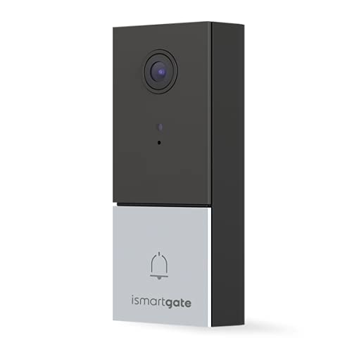 ismartgate 2K/4MP Waterproof Video doorbell, Dual Band Wi-Fi (2.4/5Ghz), face & Motion Detection, Night Vision, Wired, Local Storage, no Monthly fees