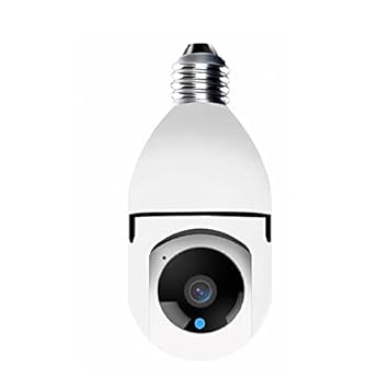 JKPlus Security WiFi Outdoor Wireless 2MP CCTV Bulb Camera Full HD 1080P IP Camera, Home Surveillance CCTV Cameras with Motion Detection Alarm/Night Vision/Remote Viewing_Two Way Audio PTZ Dome Camera (Cloud Camera)