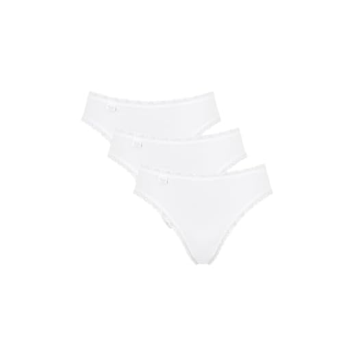 Sloggi Damen Slip 3er Pack, 24/7 CotLac TAC3, Gr. 48, Weiß (WHITE 03)