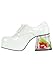 Fun Costumes Adult White Goldfish Platform Shoes | Costume Lace Up Footwear with Fishtank Heel | Retro Disco Party Shoes 13