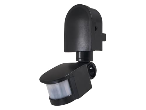 Détecteur de Mouvement CP-3B - Infrarouge (PIR) - Noir - Mural - Surface - Champ de détection jusqu'à 180° - Portée jusqu'à 12 m - IP44 - Temp de fonctionnement -20 ~ +40 [°C] - 115x136x67 [mm]