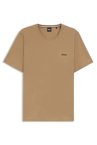 BOSS Mens MixMatch Premium Cotton T-Shirt Short Sleeve Beige XXL