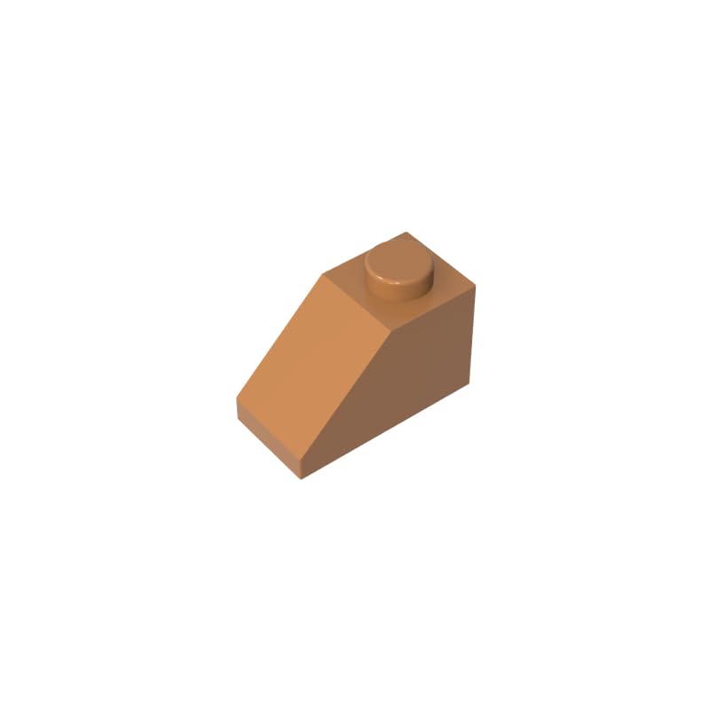 Gobricks 3040 Slope Brick 2x1 Sloped Brick 50 Pieces GDS-588 Compatible with Lego Building Blocks Color:Medium Nougat