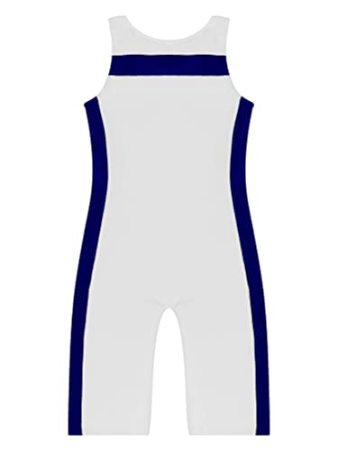 Sxiwei Kids Boys One Piece Shorty Unitard Athletic Fitness Sportswear Gymnastics Bodysuit Jumpsuit White 6 Years #TOP4