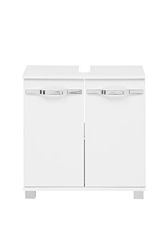 Schildmeyer Under Sink Cabinet, White Shiny, 60 x 63,5 x 32,5 cm