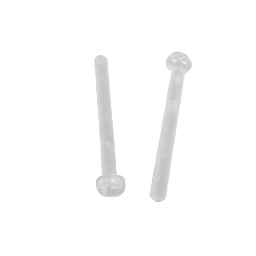 Aexit 20 Pcs Nuts Clear PVC 3mm Dia 30mm Length Threaded Round Phillips Head Panel Nuts Screw Bolt