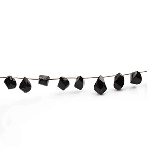 Briolettes d'onyx noir facettées LKBEADS de 17mm pour la création de bijoux précieux