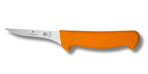 Victorinox Swibo, coltello da cucina/disossatore, lama dritta, stretta e ricurva da 10 cm, giallo