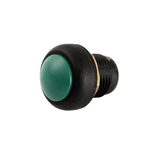 Interrupteur momentané 12mm IP67 vert autobloquant à bouton poussoir étanche
