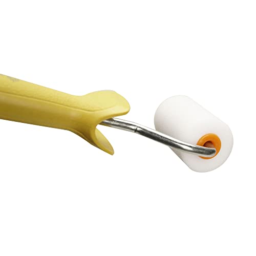 Voomey Mini-Farbroller-Set, Schaumstoff-Farbroller mit hoher Dichte, kleiner Farbroller mit Ablage, zum Ausschneiden von Fenstern, Türen, Schränken usw