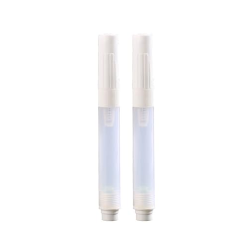 Bottone 2 marcadores de pintura vacíos rellenables de 5 mm, cabeza redonda, marcador acrílico transparente