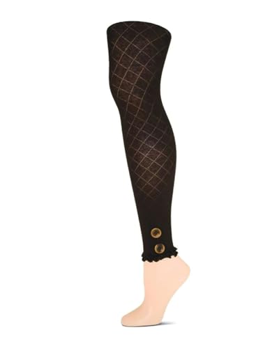 MeMoi Miss Buttons Cotton Blend Footless Sweater Tights