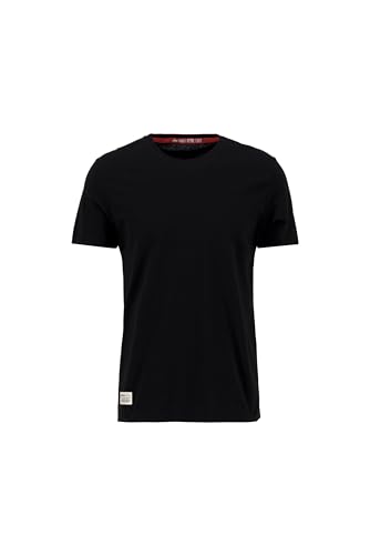 Alpha Industries Dragon EMB T-Shirt Homme Noir Manches Courtes Col Rond