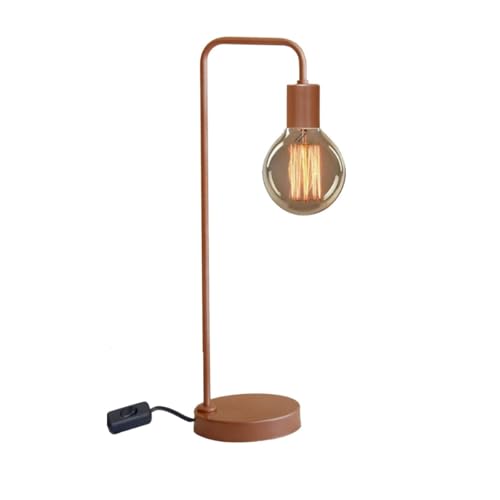 Abajur Sala Quarto Luminária De Mesa Industrial Retro (Bivolt) (Cobre)