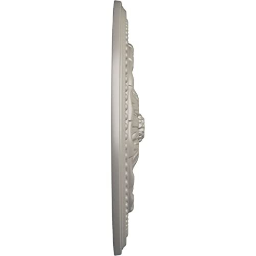 Image of Ekena Millwork CM15CHPWS 15-3 /4 inch x 1-7 /8 inch Chester Ceiling Medallion, Pearl White