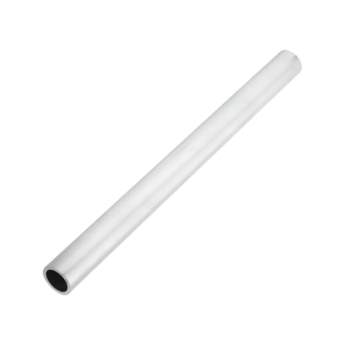 Image of sourcing map 6063 Aluminum Tubing Round Tube 1.1"(28mm) OD x 0.87"(22mm) ID 13"(330.2mm) Length Metal Straight Pipe for Industrial, DIY Craft, Furniture, Decoration, Silver