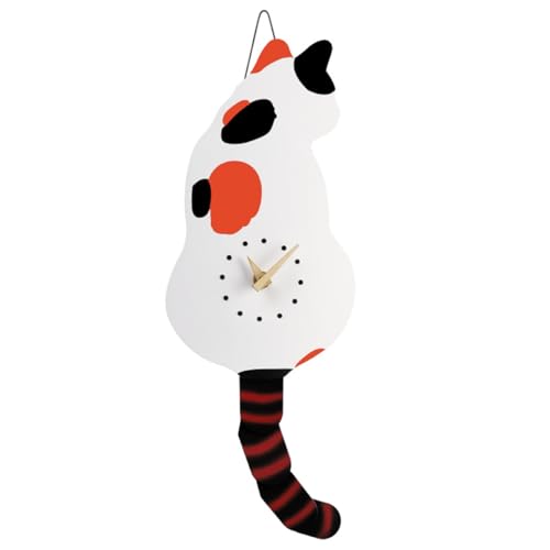 ZUSNEEWIN For Wall Clock Naughty For Cat Wag Tail Clocks For Home Decoration Cloc Home Fun C