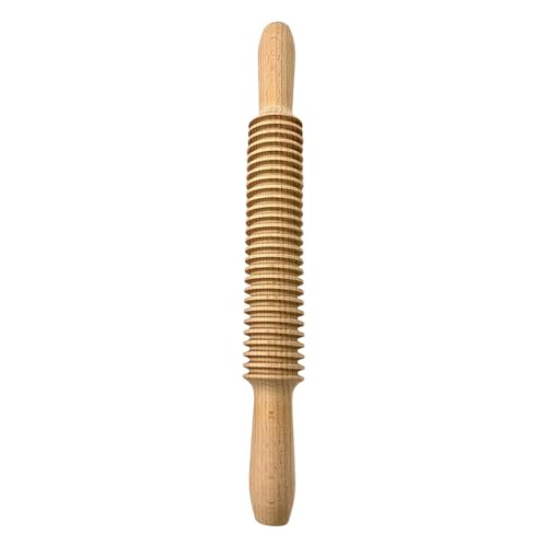 Rouleau à pâtisserie en - Rouleau à pâtisserie pour raviolis - Rouleau à pâte fileté - Rouleau à pâte multifonction - Rouleau à pâtisserie en bois - Rouleau à pâtisserie pour la maison, les