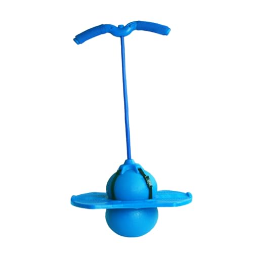 Pelota saltarina infantil azul con asa para divertirse y hacer ejercicio en casa o el jardín