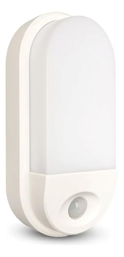 Arandela LED 15W 6000K com Sensor Presença IP65 Bivolt Branco 120 Graus Parede Externa