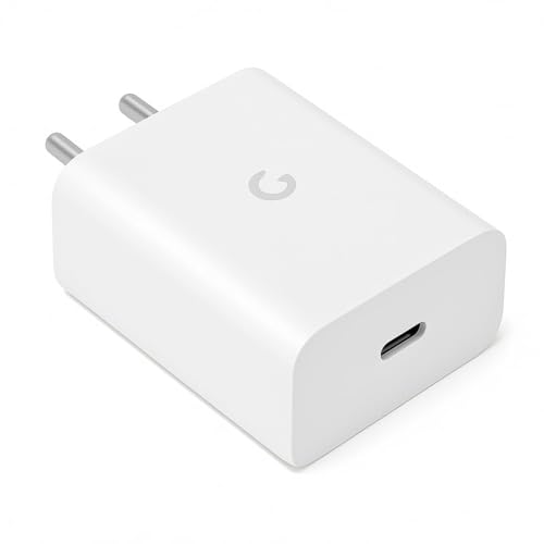 Image of Google 30W Original Type C Fast Charger Adapter for Pixel Phones | USB-C PD & PPS Rapid Charging | for Pixel 10 /Pro /XL /Fold /9 XL /9 Pro /9 /9a /8 pro /8 /8a /7 /7a /6 /6a /5 /4XL, Other Type-C Devices, White