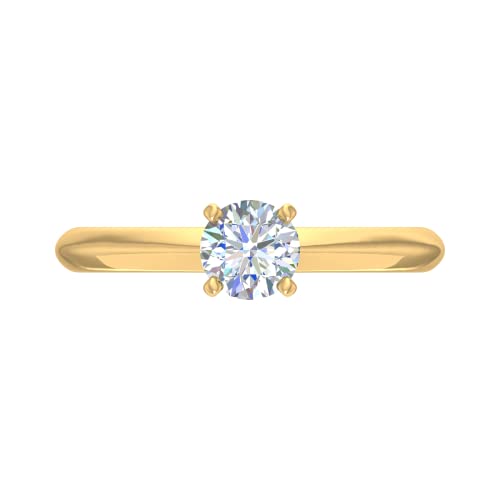 1/3 Carat Prong Set Solitaire Diamond Engagement Ring Band in 14K Gold3
