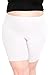 Stretch is Comfort Women's Cotton Plus Size Bike Shorts White 2XL