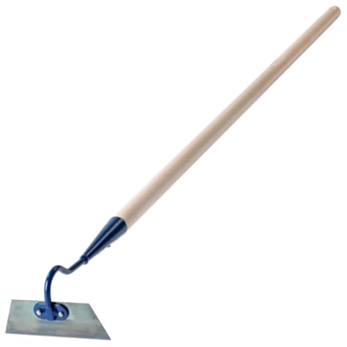 10 cm Wide Hoe Swan Neck Cultivator - Heavy-Duty Solid Steel Dutch Hoe - Ideal for Digging, Weeding & Soil Cultivation and Aeration - Rust-Resistant Gardening & Landscaping Tool (With Handle)