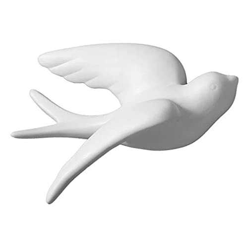 Non-brand MagiDeal Creative Mignon Céramique Hirondelle Tenture Art Sculptures Décor Salon Salle À Manger Bureau Jardin, S à Droite