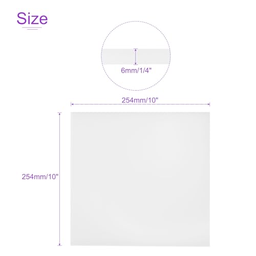 Image of DMiotech 10 x 10 x 1 /4 Inch Plastic UHMW Sheets, Ultra High Molecular Weight Polyethylene, Opaque White Polyethylene Board for Automotive, Chemical, Manufacturing, DIY Home Kitchen