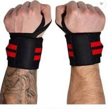 Wristband, Weightlifting Wristband, Gym Fitness Wrist Thumb Support, Wraps Bandage Training Wrist Support, Red Colour