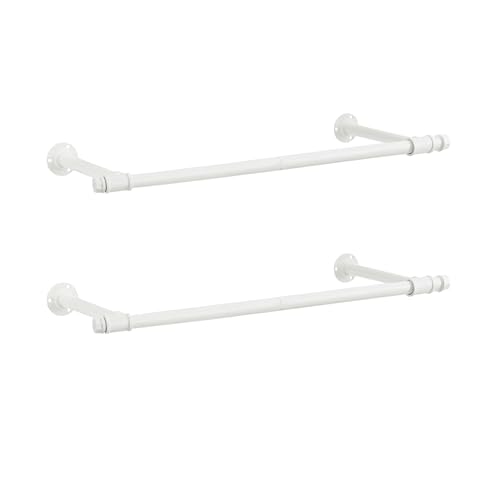SONGMICS Juego de 2 Percheros de Pared, Colgador de Pared, Estilo Industrial, Ahorro...