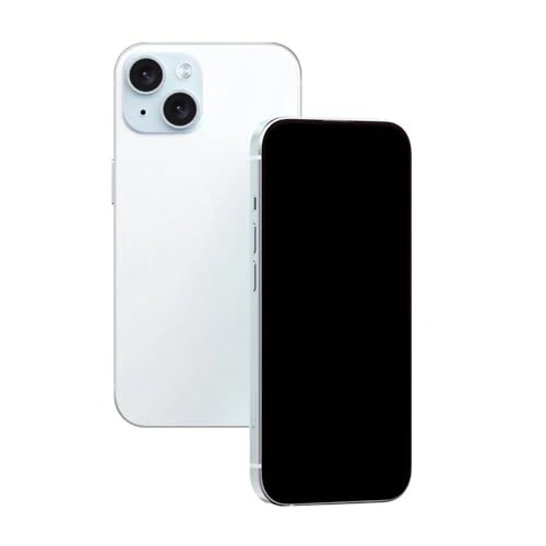zpfeiphne Ultra - Realistic No - Working Fake Phone Replica Compatible with iPhone 15 - Ideal for Store Displays, Filming Props, Pranks & Short - Video Shoots(15Blue_BlackScreen) Blue