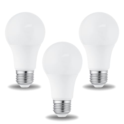 Jandei   3 x Bombillas Led Casquillo E27 A60, 10W Equivalente 90W, 1100 Lúmenes, 330 Apertura. No regulable. Perfecto para Casa, Dormitorio, Oficina, Lámparas de Techo. (Blanco Neutro 4200K)