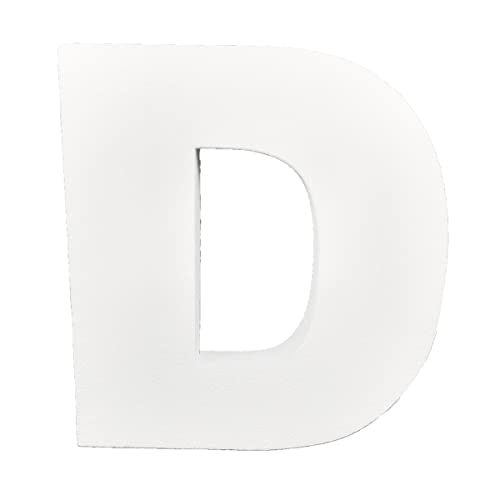 Decoporex Buchstabe D, 40 cm hoch, 5 cm dick aus expandiertem Polystyrol – Perfekt für Hochzeiten, Geburtstage, Events und Bastelprojekte