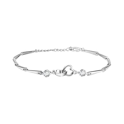 FuninCrea Silver Love Heart Bracelet Cover
