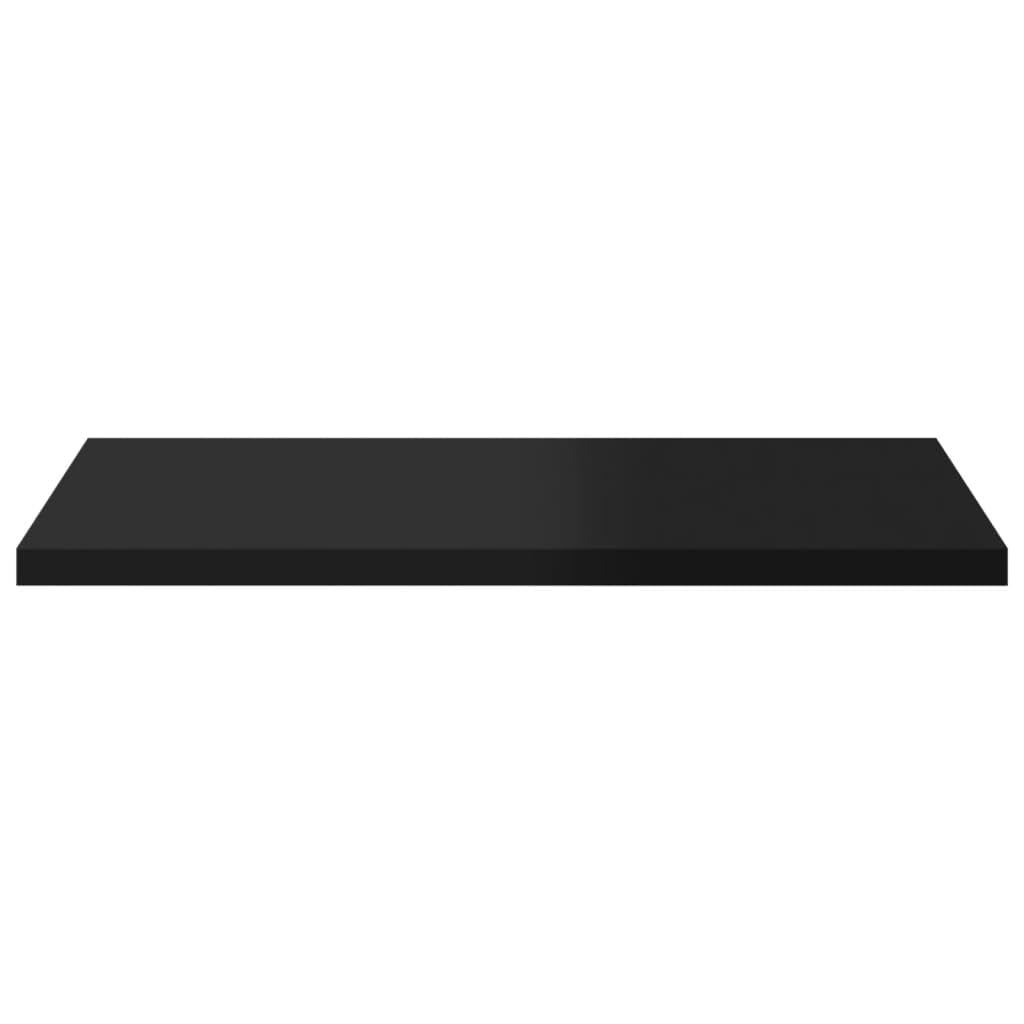Mangloder Bücherregal Bretter 8 STK. Hochglanz Schwarz 40 x 40 x 1,5 cm Holzwerkstoff, modular, erweiterbar, für Regal System Wand Stand Buch Aufbewahrung im Wohnzimmer Büro
