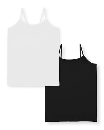 Image of Malibu Sugar Womens Camisole Tank Tops - Seamless Fitted Spaghetti Strap Cami Stretch Basic Womens Camisole for Layering XS-M