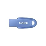 SanDisk 64GB Ultra Curve USB 3.2 Flash Drive, USB Stick, memory stick up to 100 MB/s read speeds, RescuePRO data recovery software, keyring loop, Navy Blue