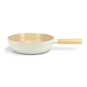 NEOFLAM FIKA 10″ Nonstick Stir Frying Chef Wok for Stovetops and Induction, Wood Handle and Nonstick Ceramic Coating, Made in Korea (26cm)