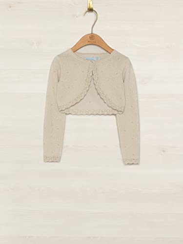Abel & Lula Knit Bolero Cardigan for Girls Champagne4