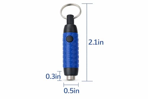 Retractable Havana Cigar Punch Cutter with Keychain – Stainless Steel Punch, Rubberized Grip – 1 Pack, Random Color Sent