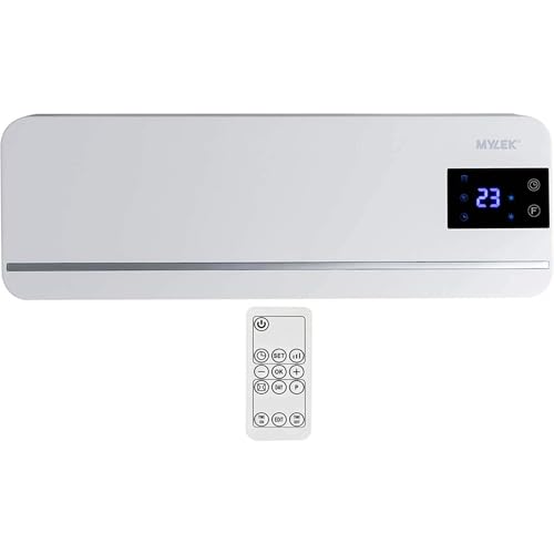 MYLEK Overdoor Heater 2KW Downflow Over Door Air Curtain Electric Fan Heater with Thermostat LED Display Timer & Remote Control - Lot20 Compliant (2000W)