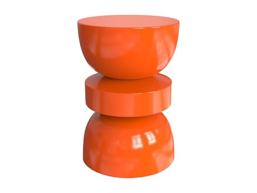Vente-unique - Table d'appoint en métal - Orange - TUVAMI