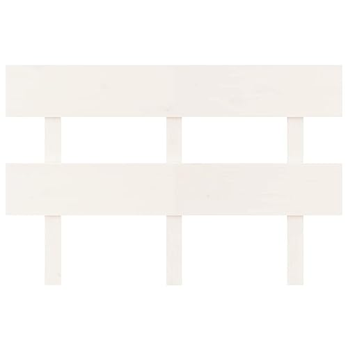Cabecero de madera maciza de pino blanco, diseño robusto de 124 cm 4