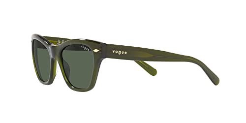 Vogue Eyewear Woman Sunglasses Opal Green Frame, Dark Green Lenses, 51MM3