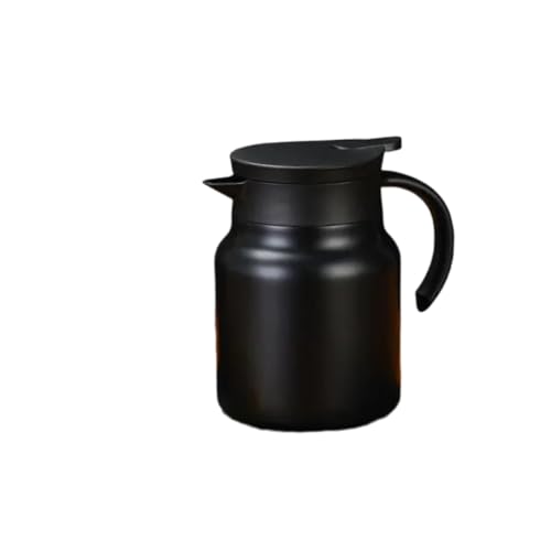 qingshenyi 魔法瓶 保温ポット 卓上ポット ステンレス製ティーポット コーヒーサーバー ティーポット ステンレス製 LEDパネル温度表示 真空断熱 保温 保冷 二重壁設計 高い保温効力 大容量 ィルター付き オフィス 家庭用 業務用 (ブラック,